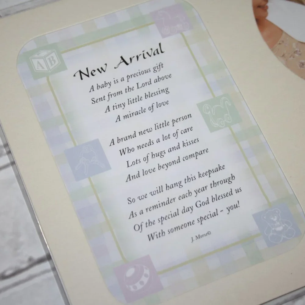 Beautiful Nwot New Arrival Poem Baby Picture frame